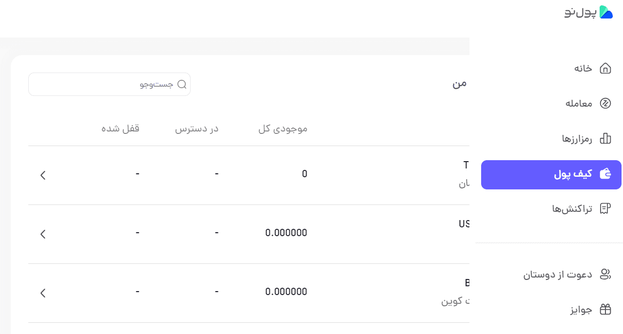 کیف پول صرافی